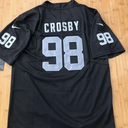 Raiders Maxx Crosby Black Jersey Stitched (Small To 3X)