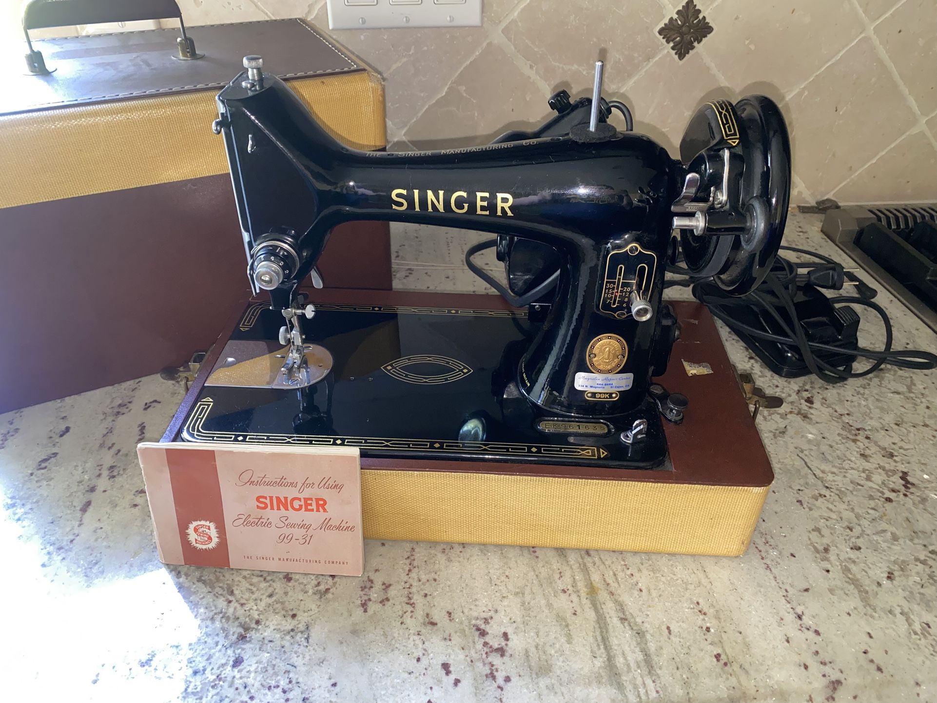 1955 Electric Sewing Machine and Buttonholer