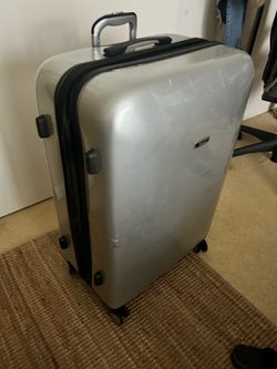Silver luggage futuristic