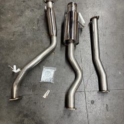 LA Zona Auto Parts 2006 to 2011 Honda Civic SI coupe 2 Inch Exhaust System with 4 inch Muffler Escape Moffle Horse Power 
