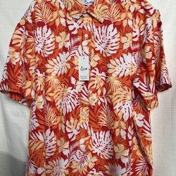 Euow Collared Hawaiian Short Sleeve Button Up Shirt XXL