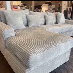Brand New Comfy Plush Corduroy Sectional Set 