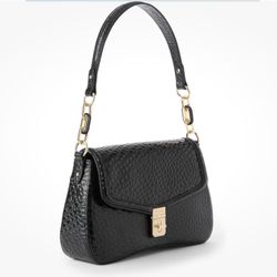 Brahmin -Nerida Purse - Black Croc- New With Tags 