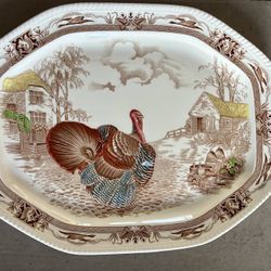 Johnson Brothers Barnyard King Huge Turkey Platter
