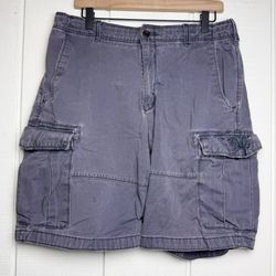 Timberland Cargo Shorts Men’s Size 34 Gray Cotton Utility Outdoor Hiking Casual