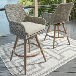 Signature Design by Ashley Seton Outdoor Bar Stools BRAND NEW