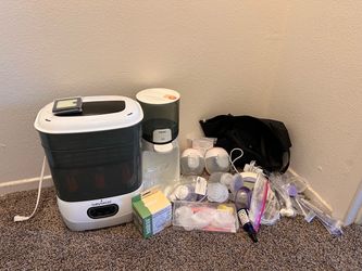Breast pump, bottle sterilizer