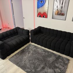 2 piece bubble couch set
