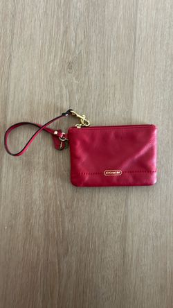 Coach leather wristlet