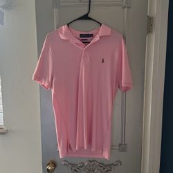 Polo Ralph Lauren Short Sleeve Pink Polo Shirt Size Medium