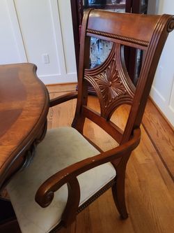 Formal Ashley dining table with 12 chairs and 2 leaves