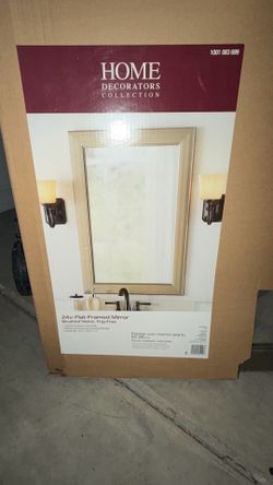 NEW Home Decorators Collection 24” Fog-Free Bathroom Mirror – Brushed Nickel