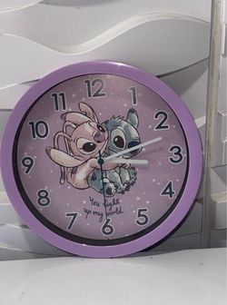 Disney Stitch & Angel Wall Clock