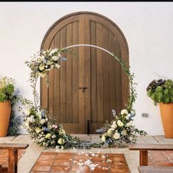 6ft Wedding Arch Metal Hoop