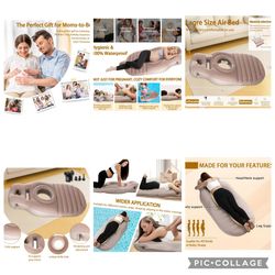 Inflatable Pregnancy Sleep Pillow: for Stomach Sleeping Full Body Mattress with Belly Hole Maternity Airbed for Pregnant Women Pregnancy Rest,Back & H