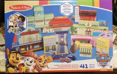 Melissa & Doug PAW Patrol Jumbo Cardboard Blocks NEW 41 Pieces