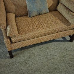 Vintage Patterned Loveseats 