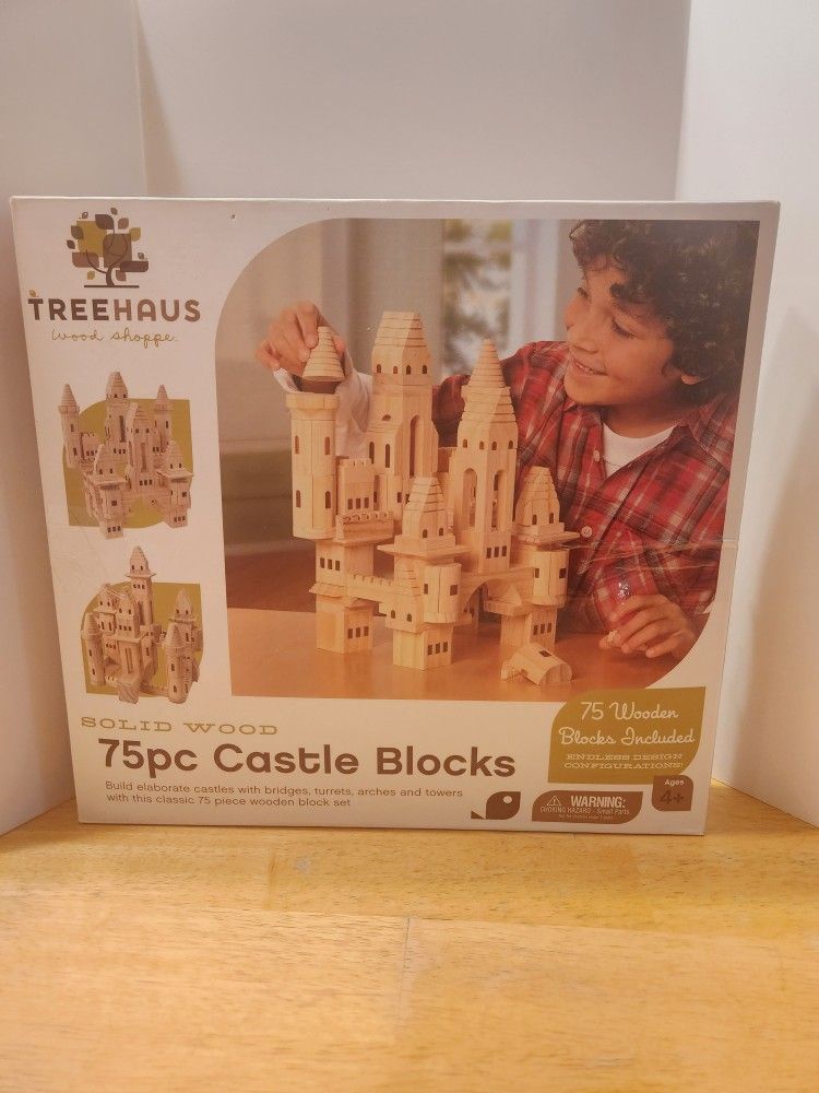 Treehaus Wood 75 Piece Castle Blocks