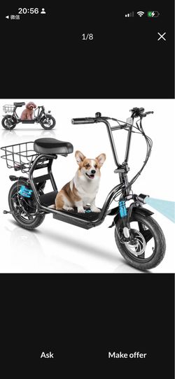Caroma Peak 800W/1200W Electric Scooter with Seat, Max 20/30Miles&20MPH, 14" Tires Foldable Adult Electric Scooter with Basket for Pets & Cargo, Dual