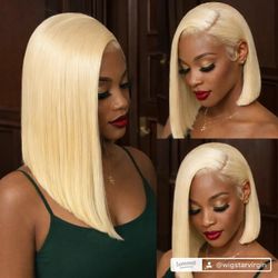 613 Blonde 13x4 Wig Humain Hair 12 Inch For you