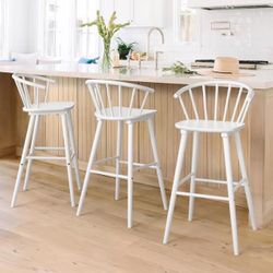 Set Of 3 30 Inch Barstools Solid Wood