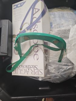 Green Safety Goggles with Elastic Strap