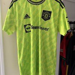 Manchester United Adidas Jersey – Neon Green – Medium