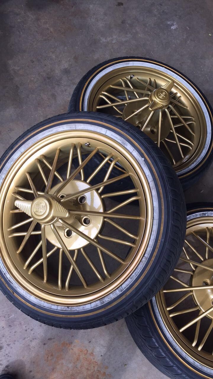 Swangas, swangers, Texan tires, 84’s vogues, Wire wheels