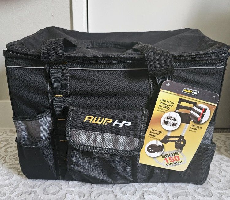 AWP HP Black/Gray Polyester Ballistic Nylon 19.25-in tool bag