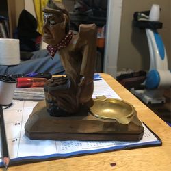 Wood Carved Ashtray