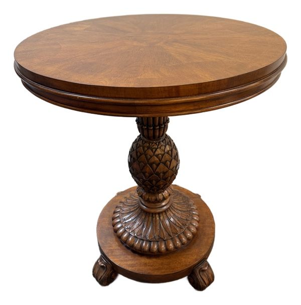Ethan Allen British Classics pineapple pedestal side table