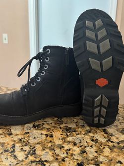 Harley-Davidson Black Leather Moto Boots