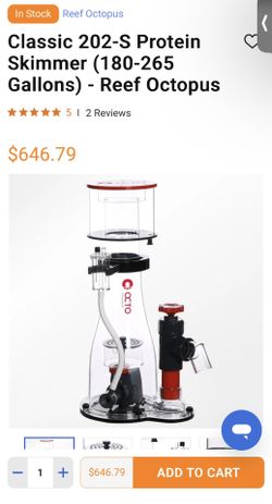 Protein Skimmer Octopus Reef Classic 202S Aquarium Saltwater Fishtank