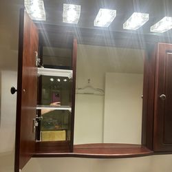 Simplicity By Strasser Framed  Surface-Mount Bathroom Medicine Cabinet With LED Vanity LIght