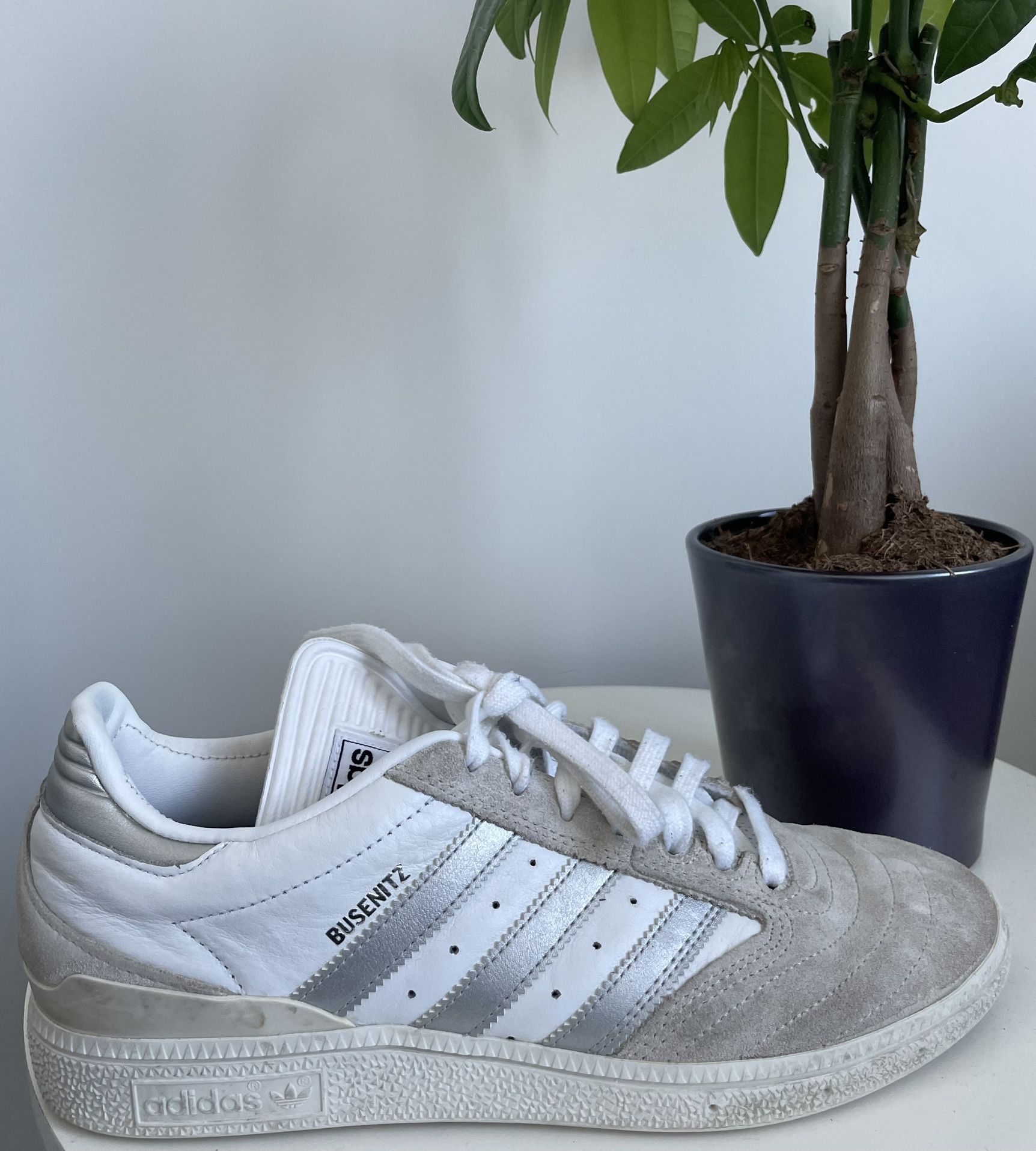 Adidas Busenitz ‘White Silver Metallic’ Skateboarding Shoes GY6900 | Men 9.5