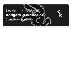 Spring training tickets 3/14/2026