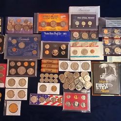 HUGE US and Foreign coin collection -Wheat pennies, Buffalo nickels, African Coins, 1 lb mixed lot plus proofs, and more.  Additional 1 Ib Lot  FREE.