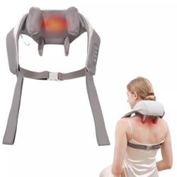 Neck and Shoulder Massager w/ Heat Electric Deep Tissue 4D Rechargable Massager