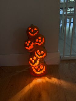 Stacked Jack-O-Lantern Halloween Light-Up Decoration