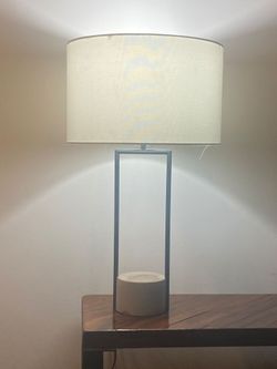 West Elm Industrial Style Table Lamp with The Concrete Base H27"