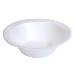 White Plastic Bowls - 12 oz. (100 Count) BPA-Free, Microwavable, Plastic Soup Bowls Perfect Disposable Bowls for Party & Everyday Meals  Code: 3230  $