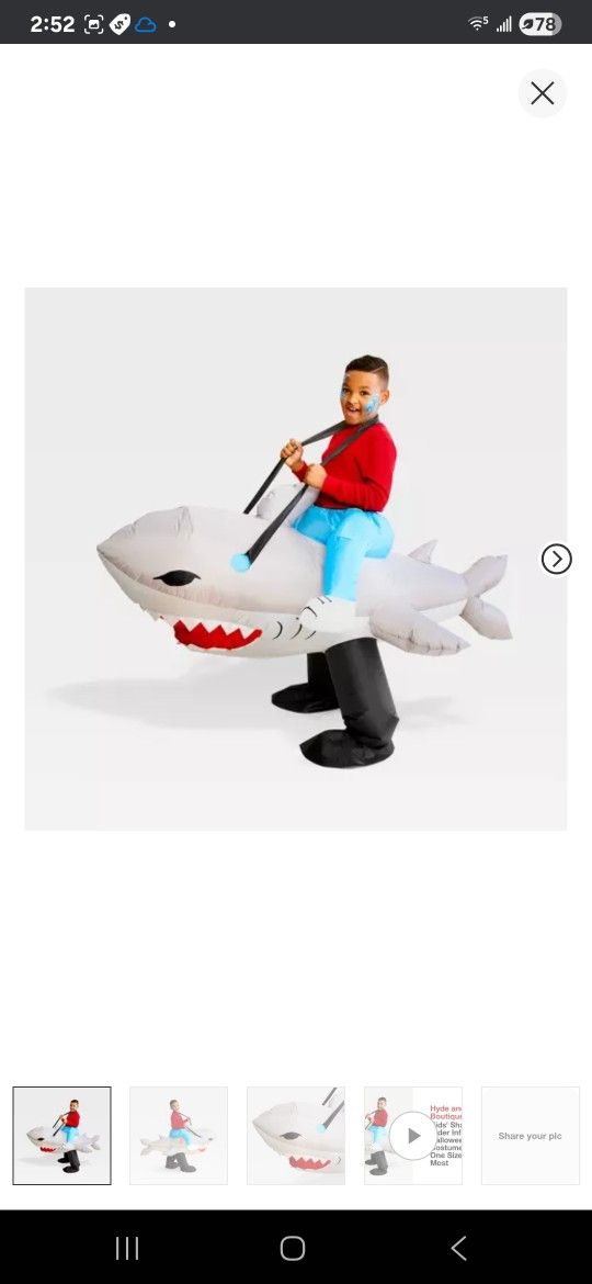 Inflatable Ride On Shark Costume