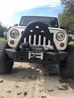 Jeep wrangler Smitty built bumper and winch