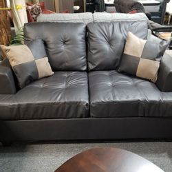 Brand New Brown Bonded Leather Loveseat Clearance!