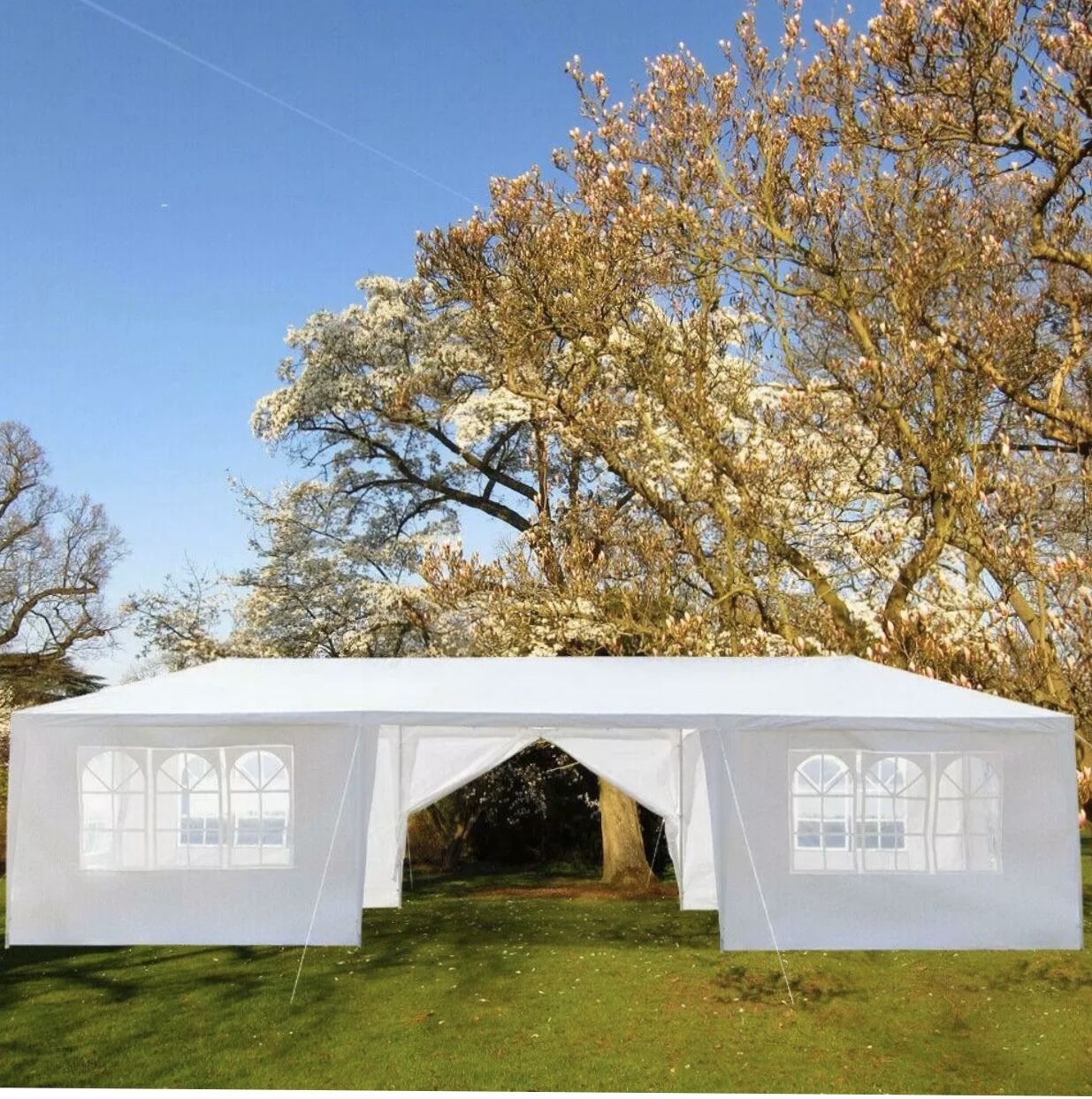 Canopy tent 10’x30’ , w/ 8 walls, carpa toldo armable de tubos metal, NEW