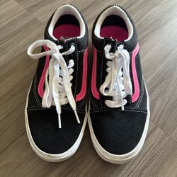 Vans BMX Old Skool Black Neon Pink Size US Woman’s Size 8.5