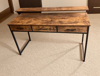 Wooden Desk with Shelf