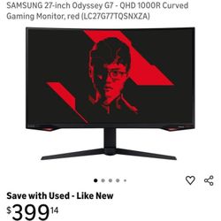 Samsung G7 T1 1400p 240hz limited edition faker Gaming Monitor 