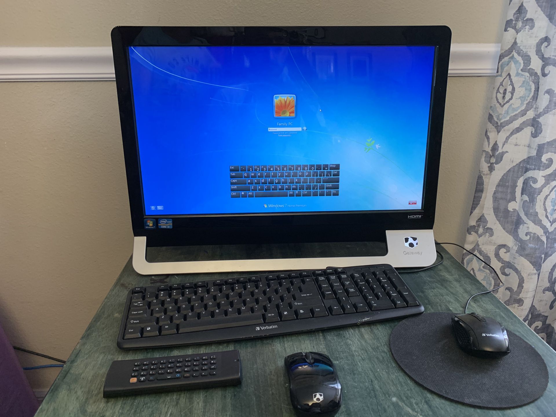 Gateway touch screen desktop computer with hdmi to function as tv as well