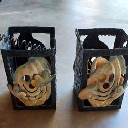 Metal Indoor/outdoor Halloween Candle Holders 